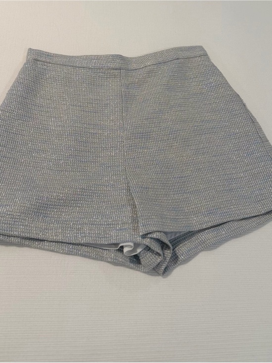 Lavender Brown Pants - Lavender Brown Silver-Blue Textured Lined Women’s Shorts Size M NWOT